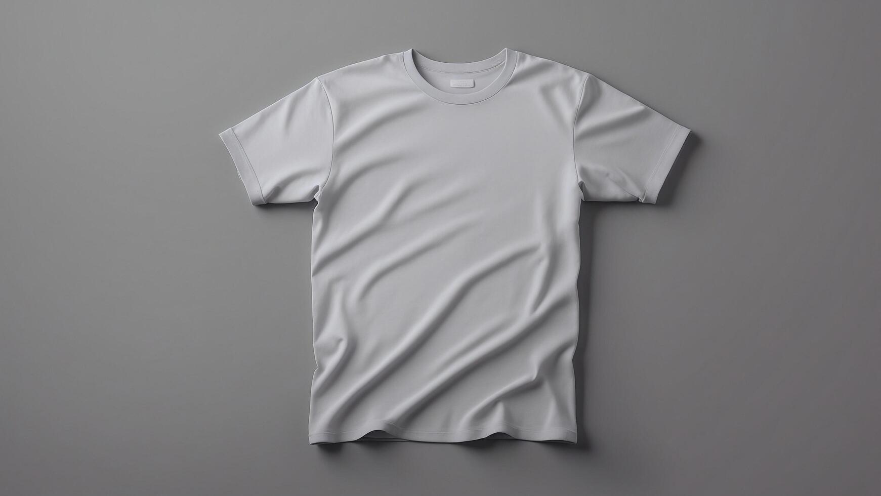 Front and Back Grey T-Shirt Long Sleeve Mockup With blank Background photo
