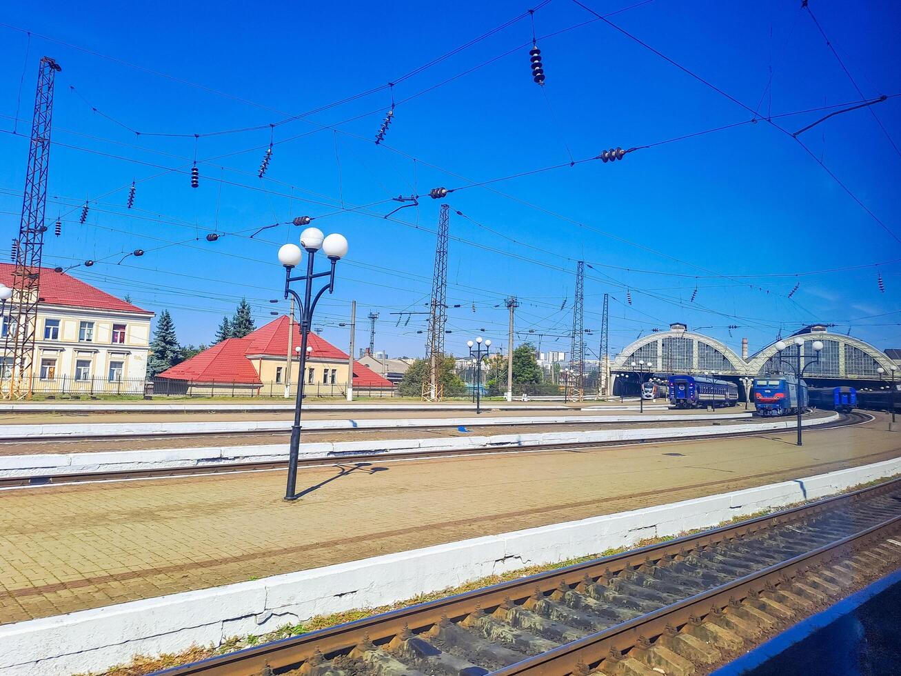 Lviv- Ukraine- 20 September 2024. railway station in town in western Ukraine photo