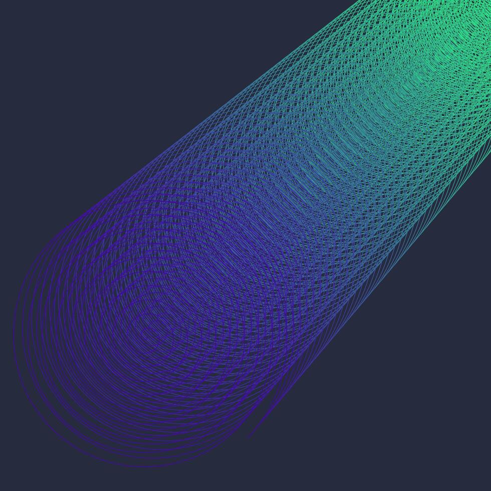 Two tone Gradient wireframe spiral vector