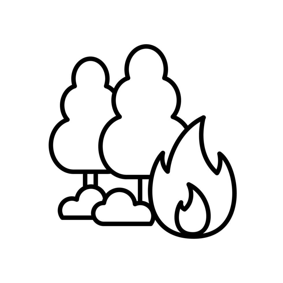 Forest fire or wildfire icon vector