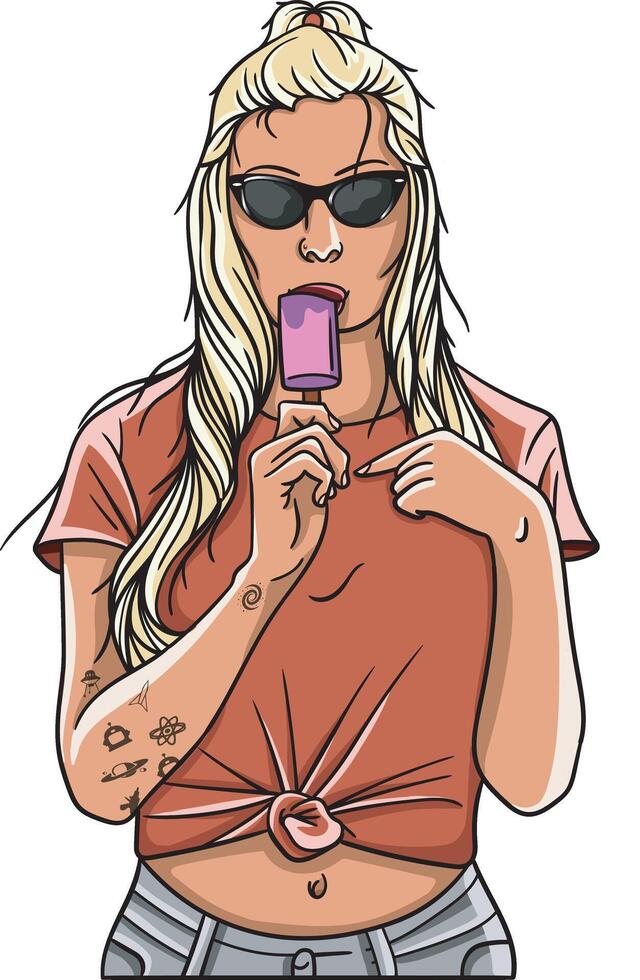 Woman potrait illustration vector
