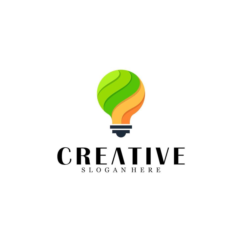 Abstract bulb logo design vector