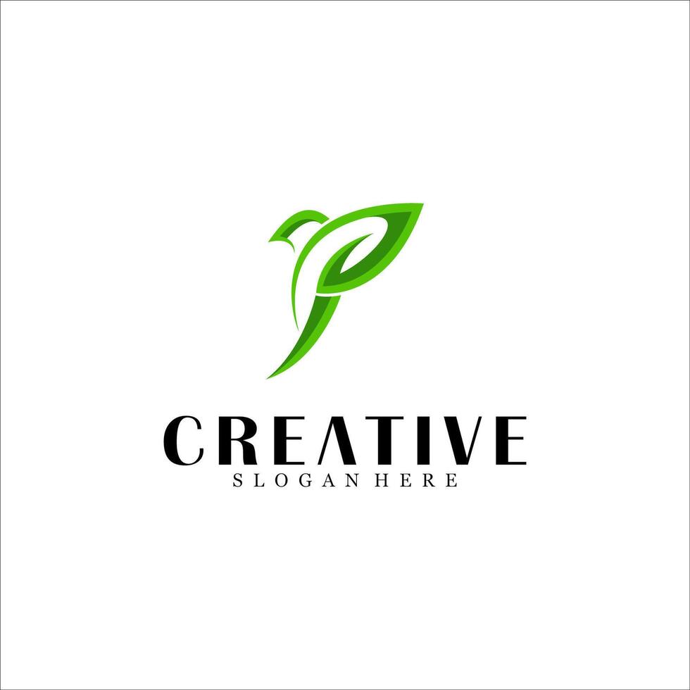 Abstract nature bird logo design vector