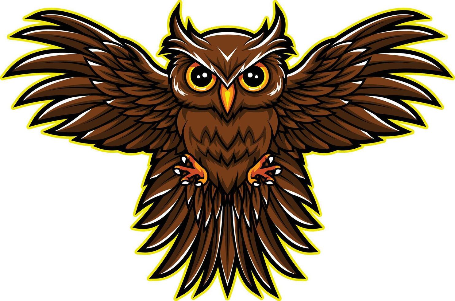 Owl Mascot Logo Ilustration vector