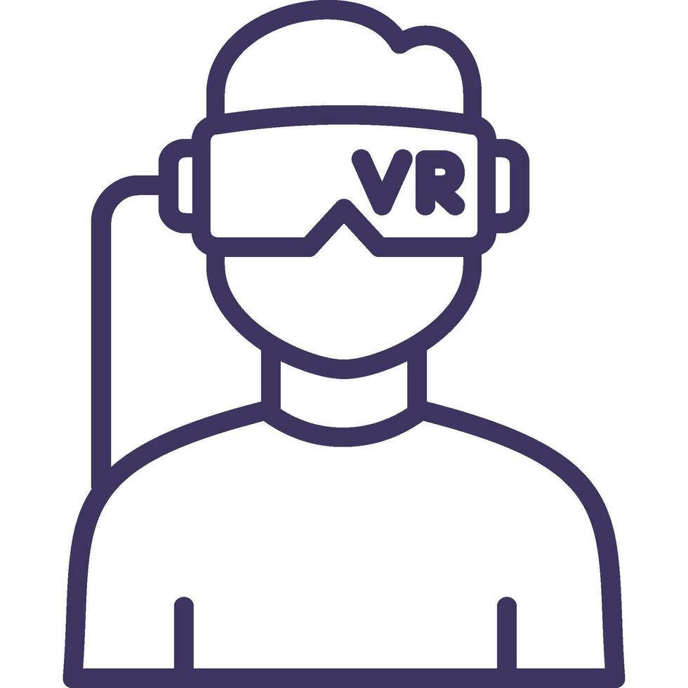 Virtual Reality Icon Element For Design vector