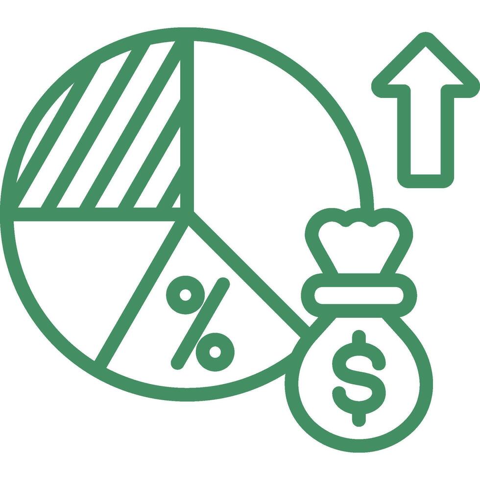 Profit Margin Icon Element For Design vector