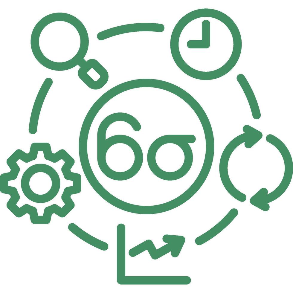 Six Sigma Icon Element For Design vector