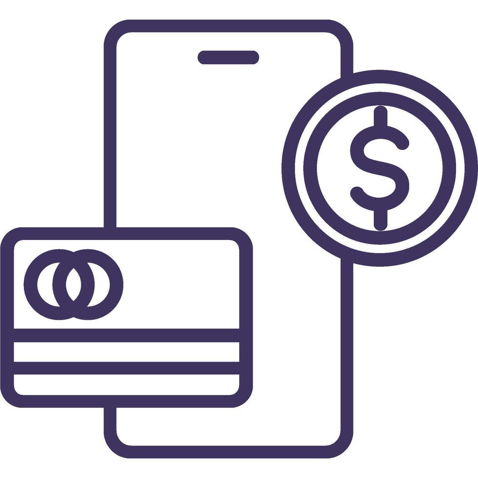Mobile Payment Icon Element For Design vector