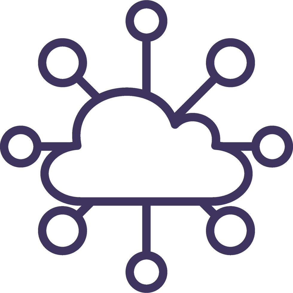 Edge Computing Icon Element For Design vector