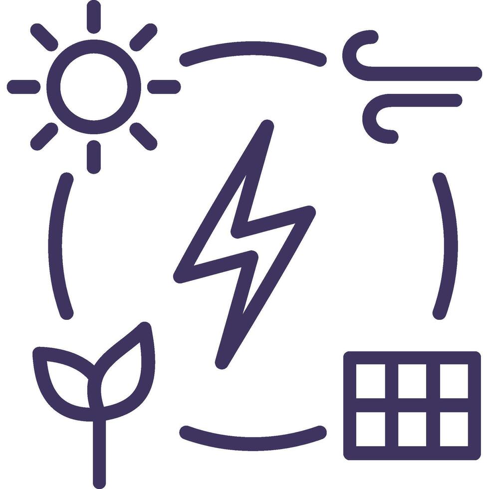 Renewable Energy Icon Element For Design vector