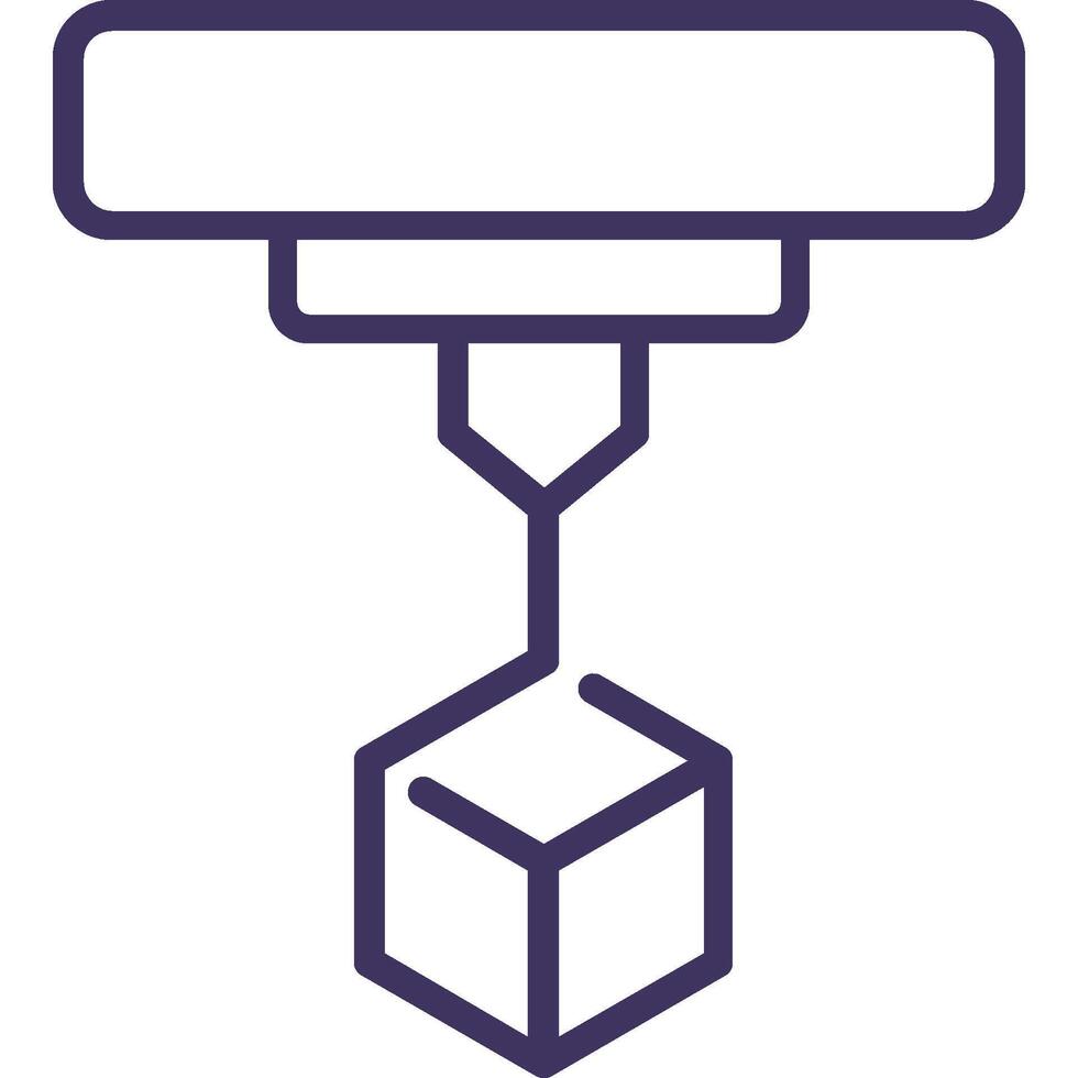 3D Printing Icon Element For Design vector