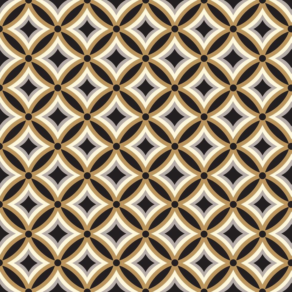 Seamless Rhombus Pattern On Black Background vector