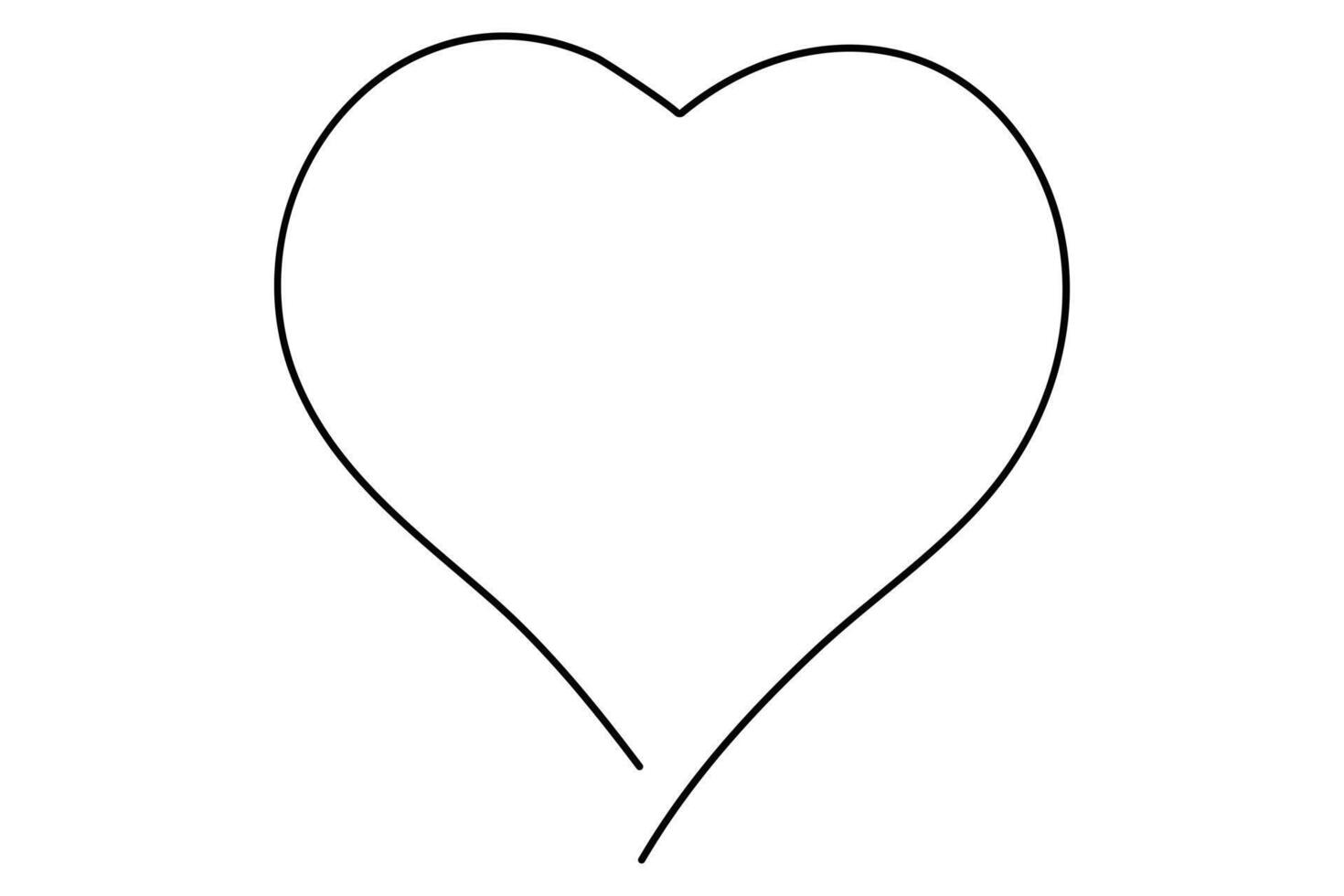 Minimalist heart icon design vector