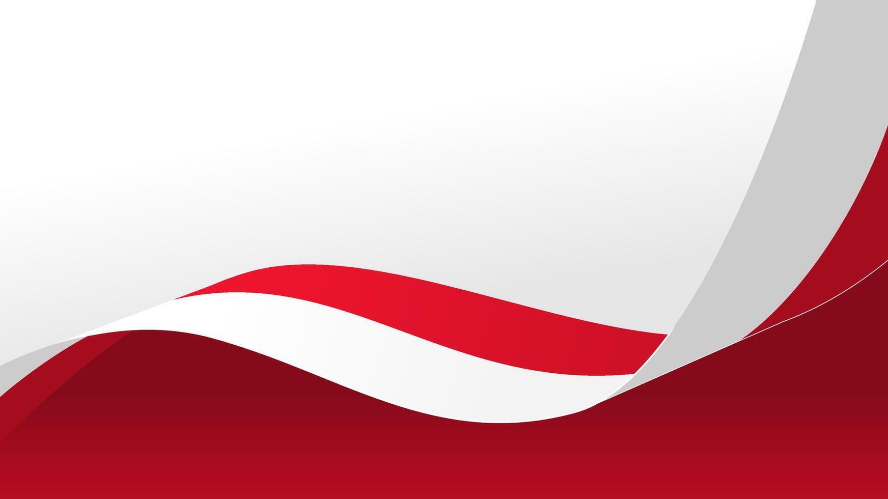 wavy Monaco flag background with copy space for text. Monaco Independence day vector