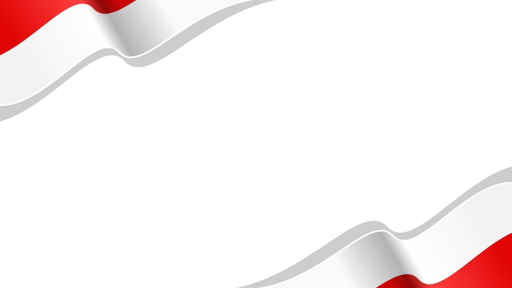 wavy Monaco flag frame background with copy space for text. Monaco national day vector