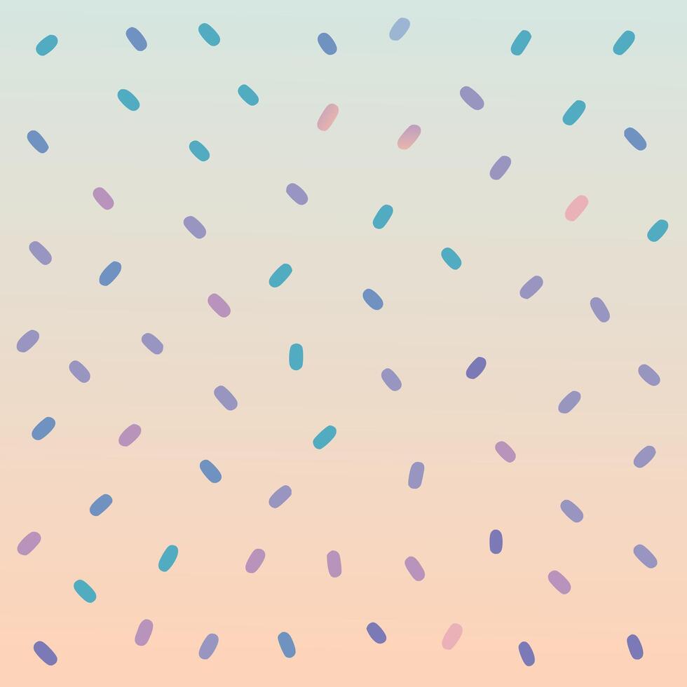 Pastel-Colored Confetti Pattern on a Delicate Gradient Background. vector