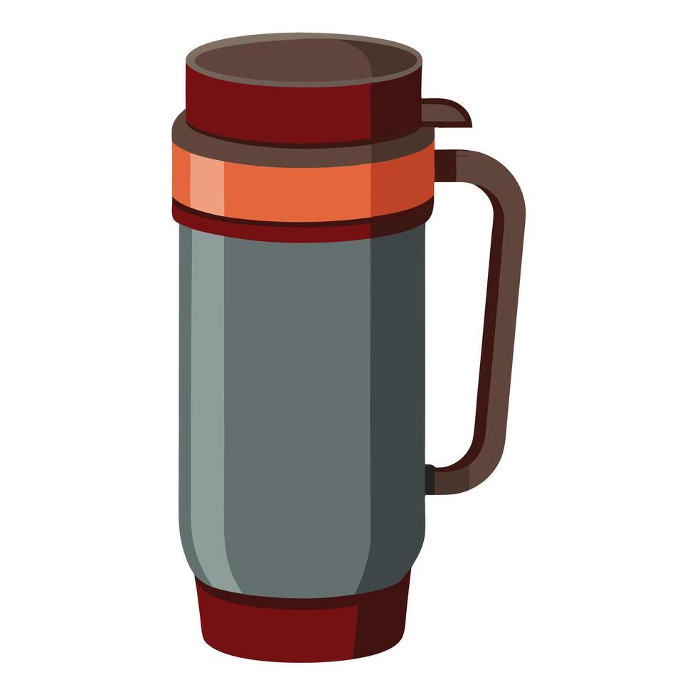 Colorful Insulated Mug with a Stylish Design. vector