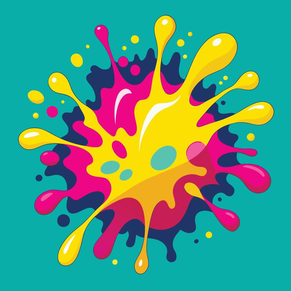 Vibrant color splash explosion design vector