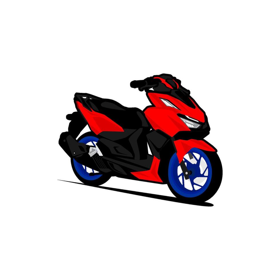 motorcycle scooter model automatic illustration vector