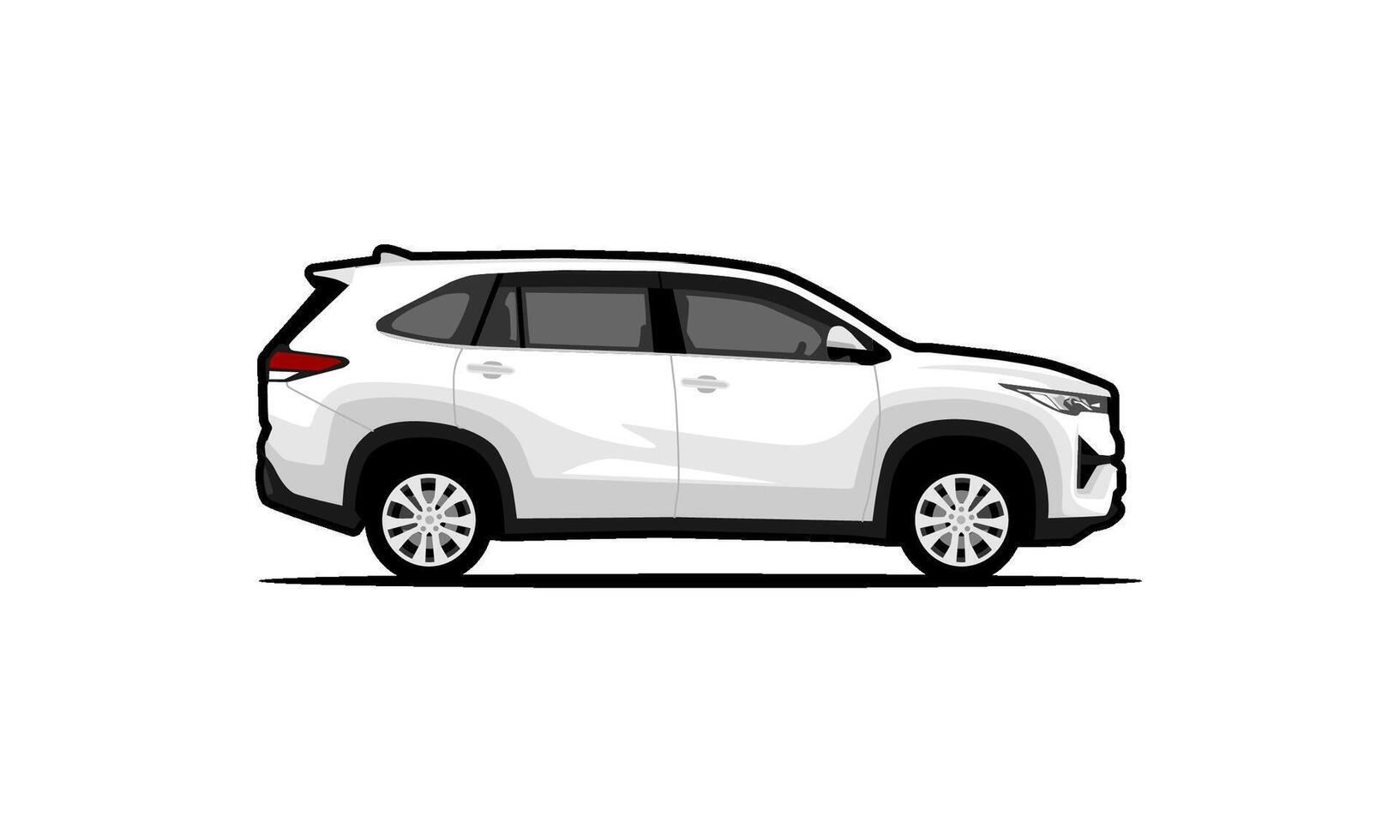 MPV premium car view side illustration vector