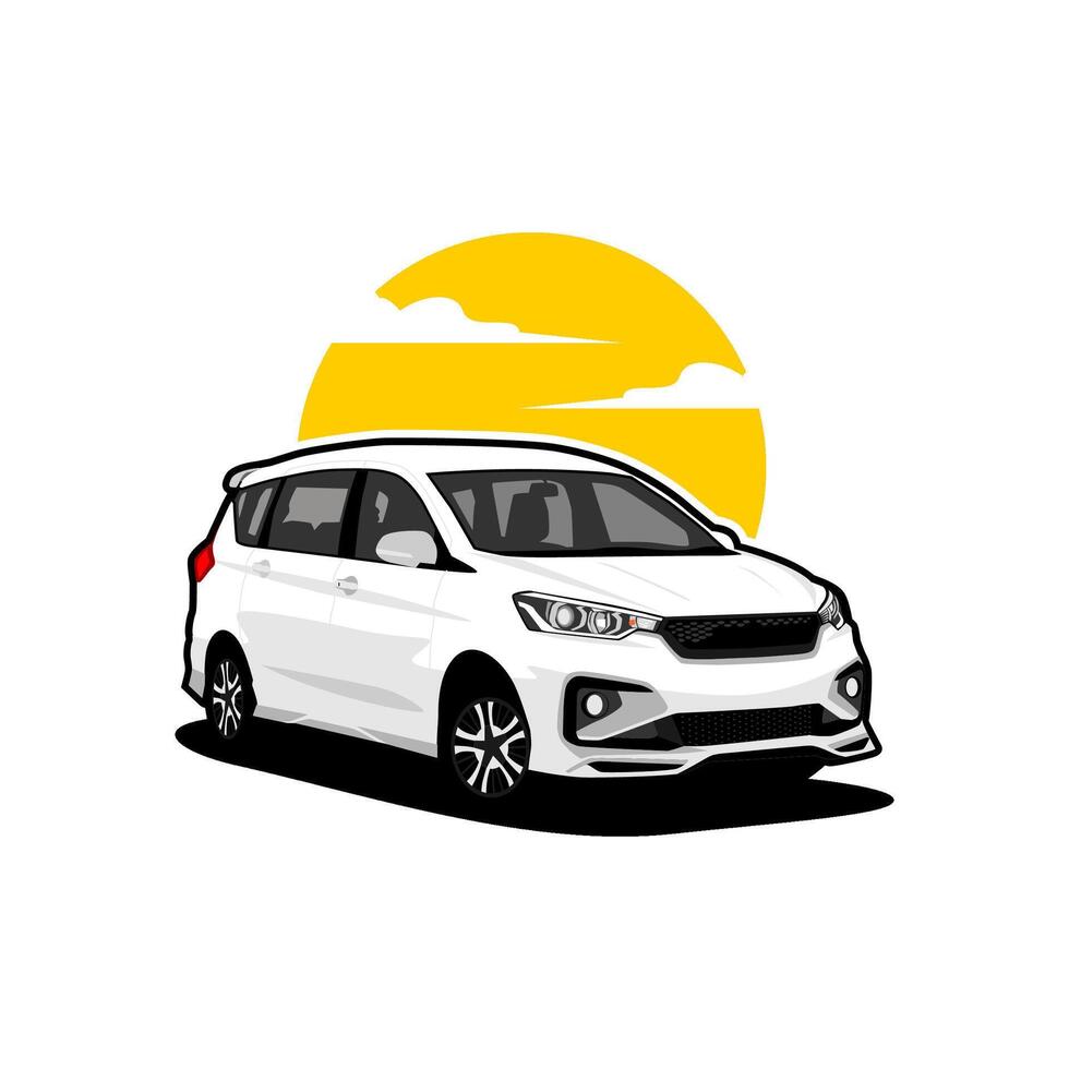 MPV car design illustration vector