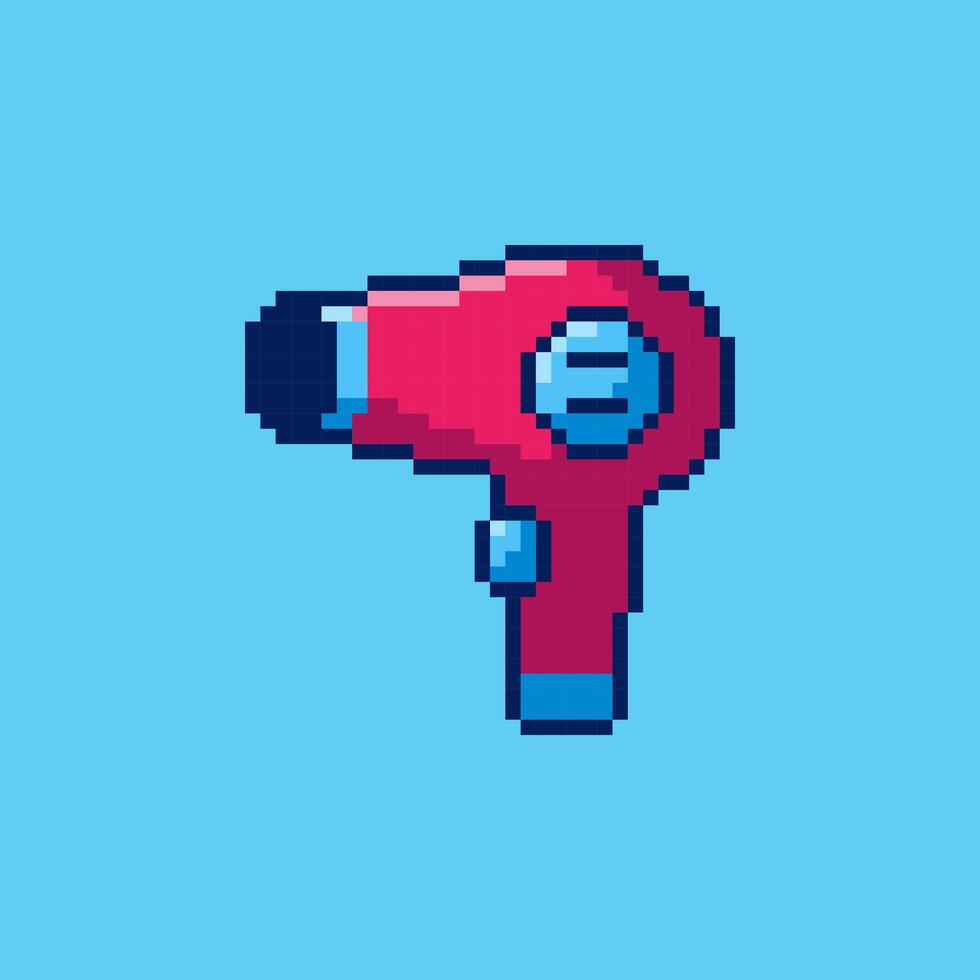 Pixel art Hair Dryer game asset design vector
