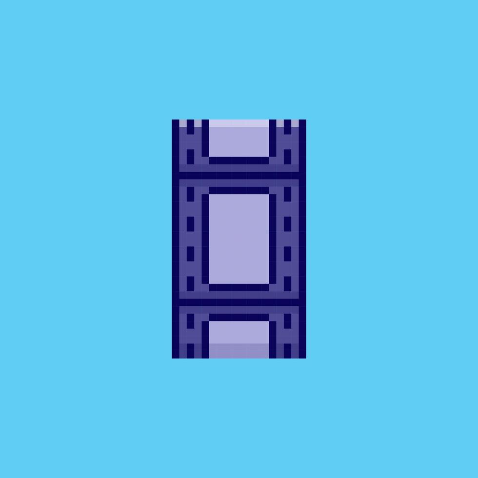 Pixel art Film Reel Icon game asset design vector