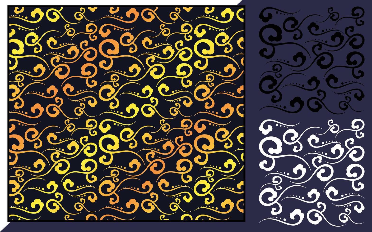 seamless pattern with swirls vector