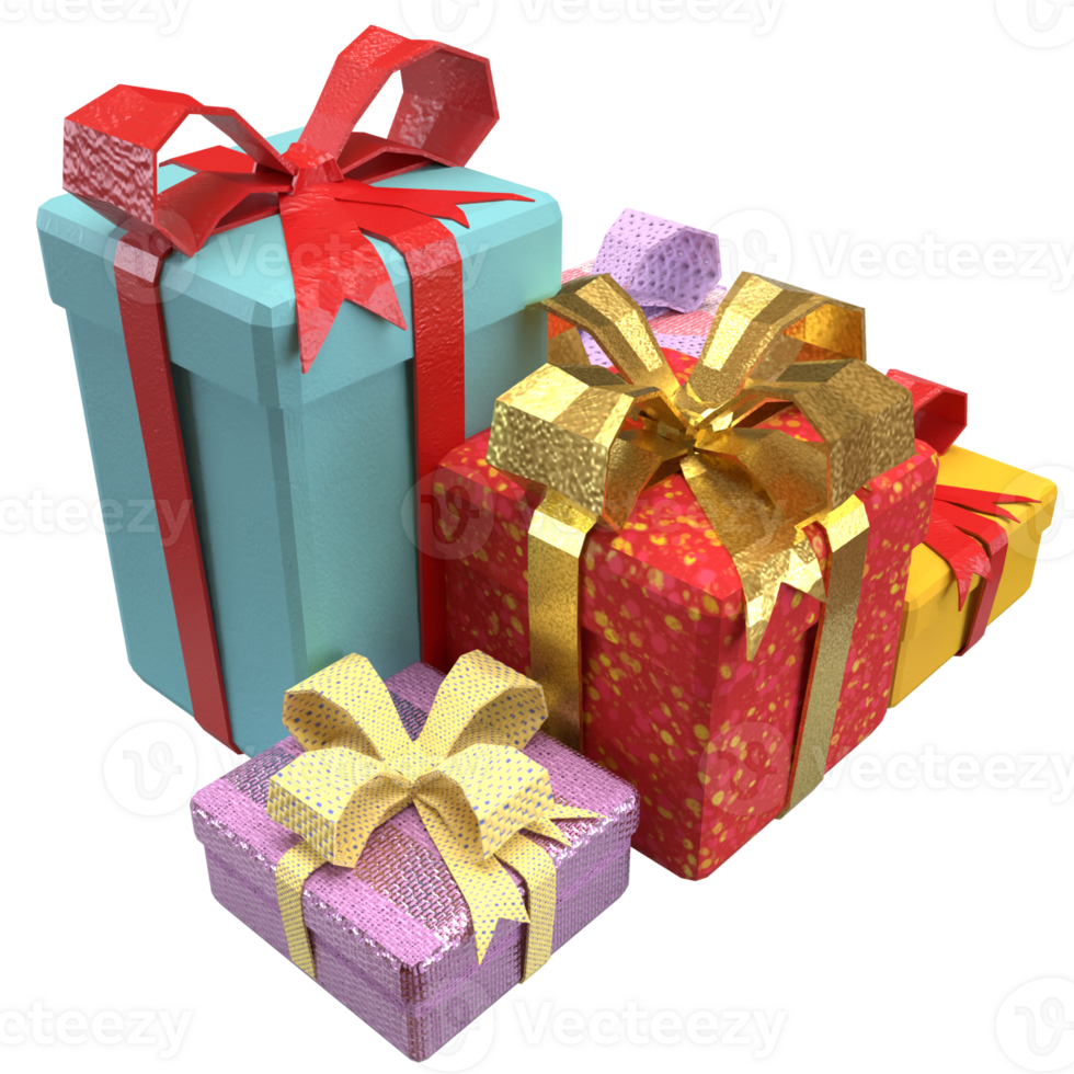 The Gift box for celebration or Holiday concept 3d rendering. png