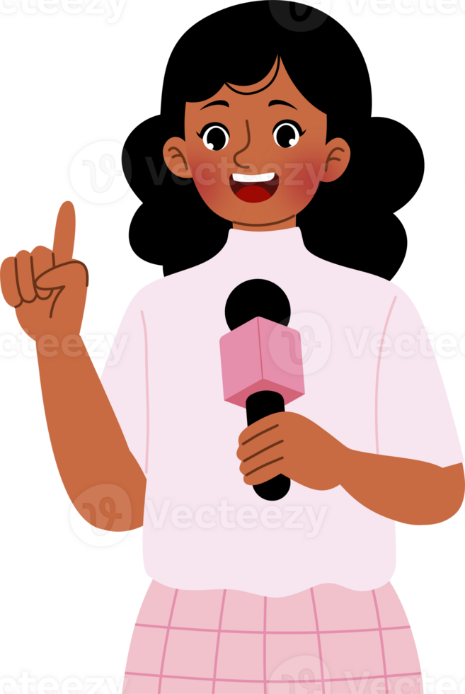news reporter explaining png
