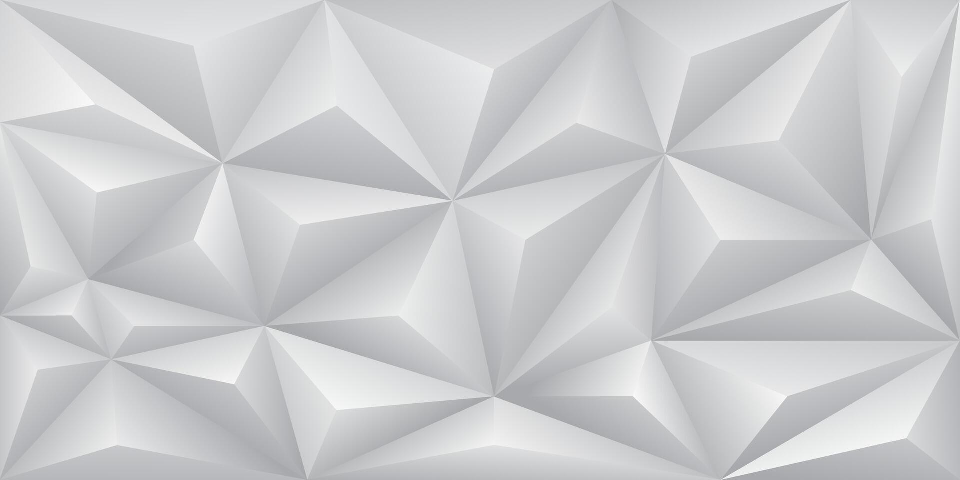 elegant 3d white triangle polygon pattern background vector
