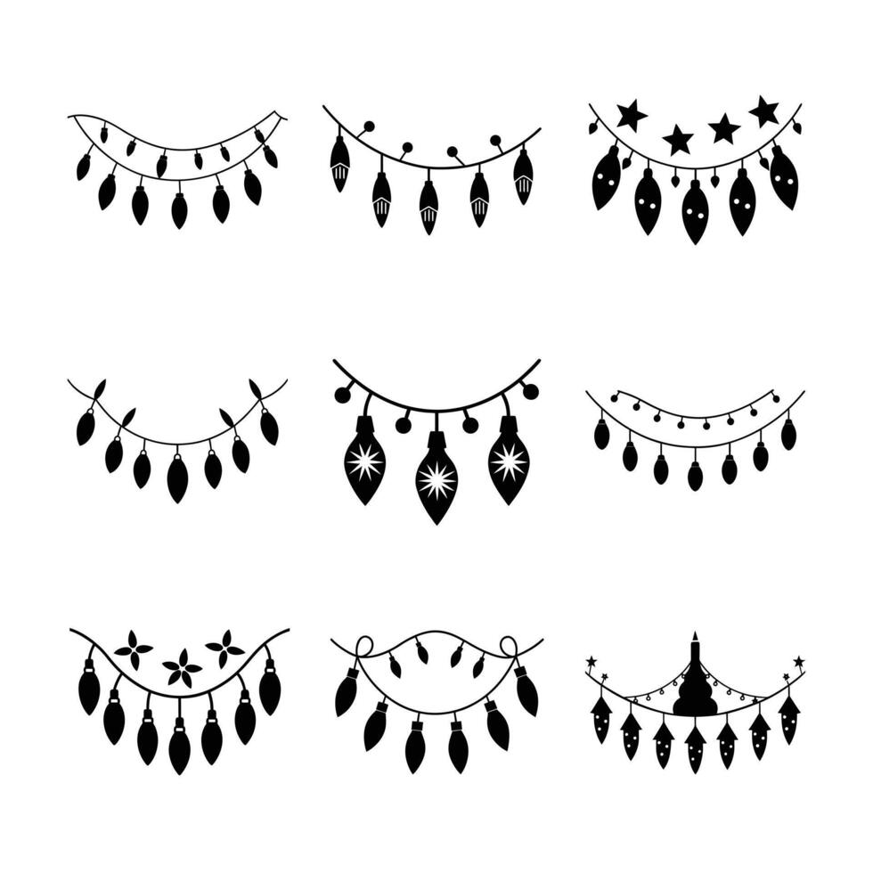 Christmas garland illustration vector