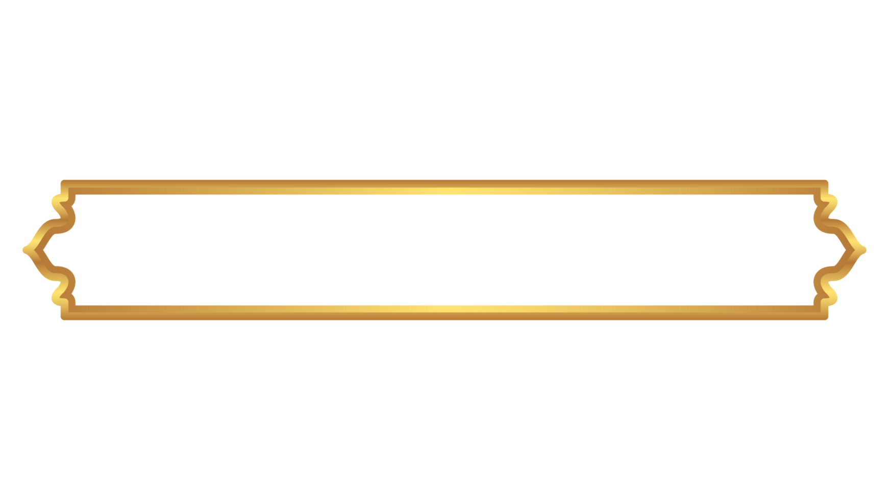 luxury golden arabic islamic text box title frame border set with ornamental illustration png