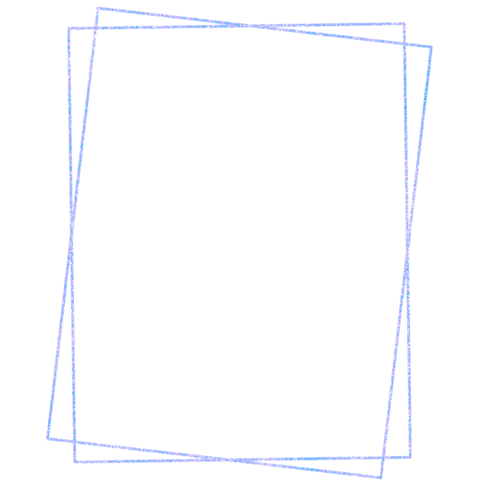 A glittery blue rectangle frame png
