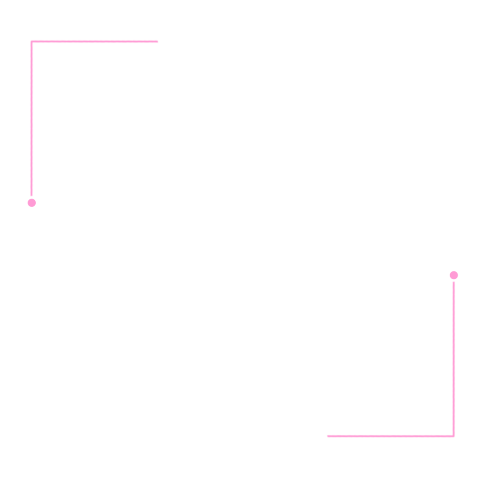 Simplistic pink square corner frame png