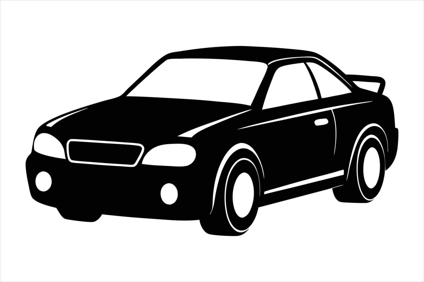illustration of a car Silhouette isolated on white background vector