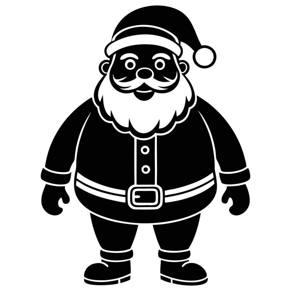 Santa Claus Silhouette isolated on white background. Santa Claus , icon , illustration, Santa Claus silhouette of a Santa Claus isolated on a white background, vector
