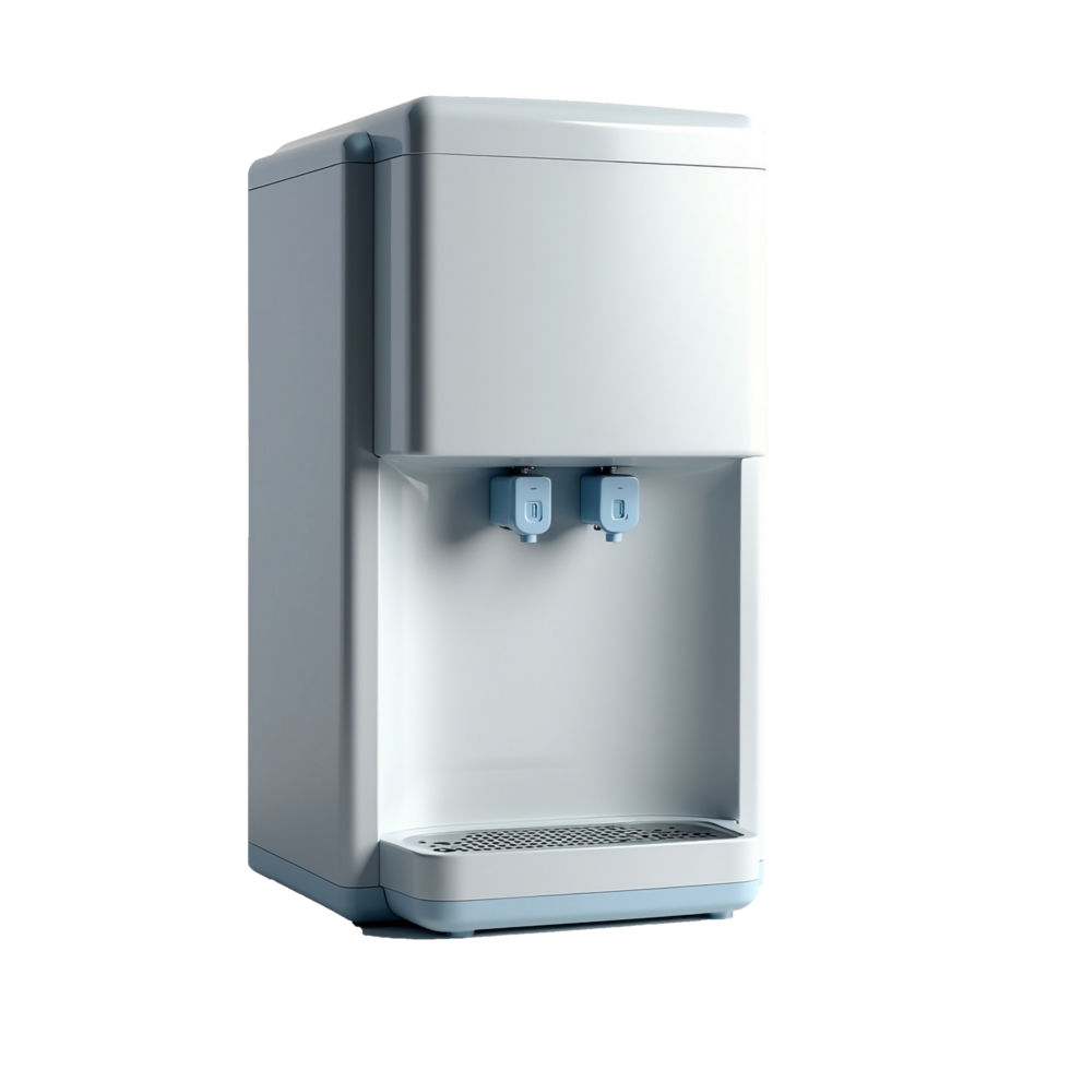 A water dispenser with two water bottles on top png