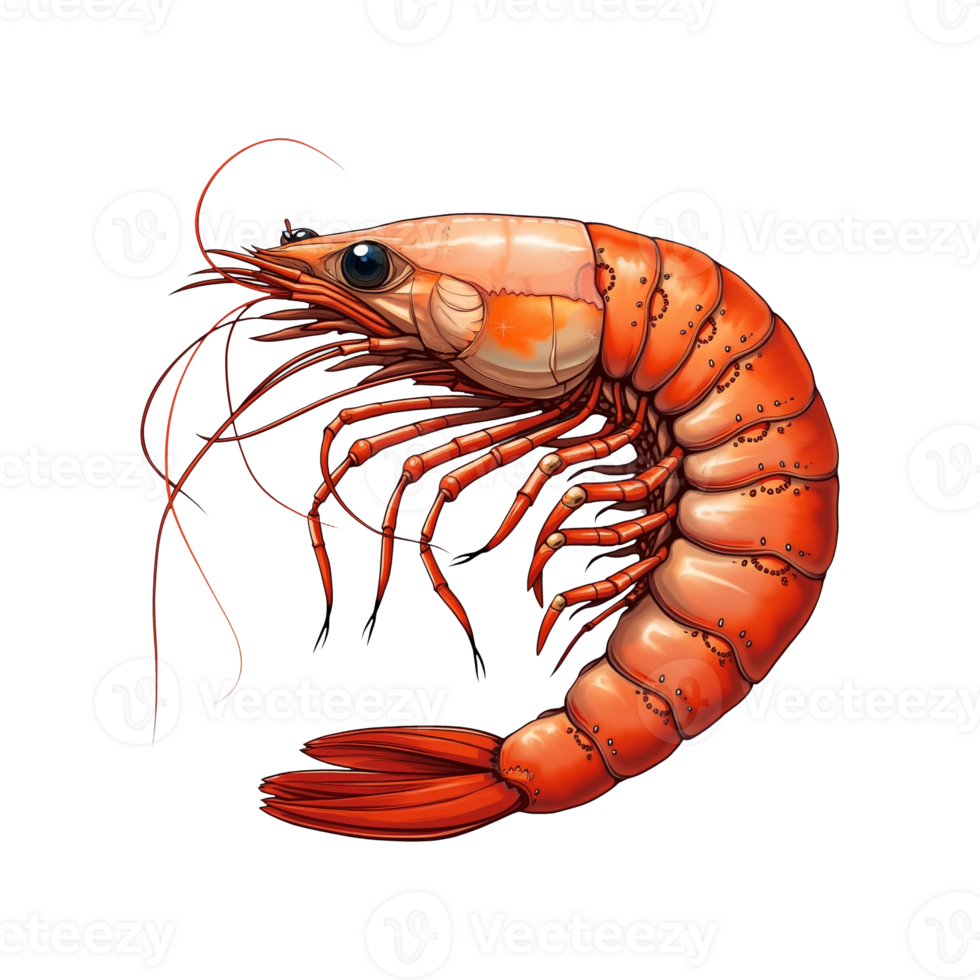 Prawn seafood Isolated in Transparent Background png