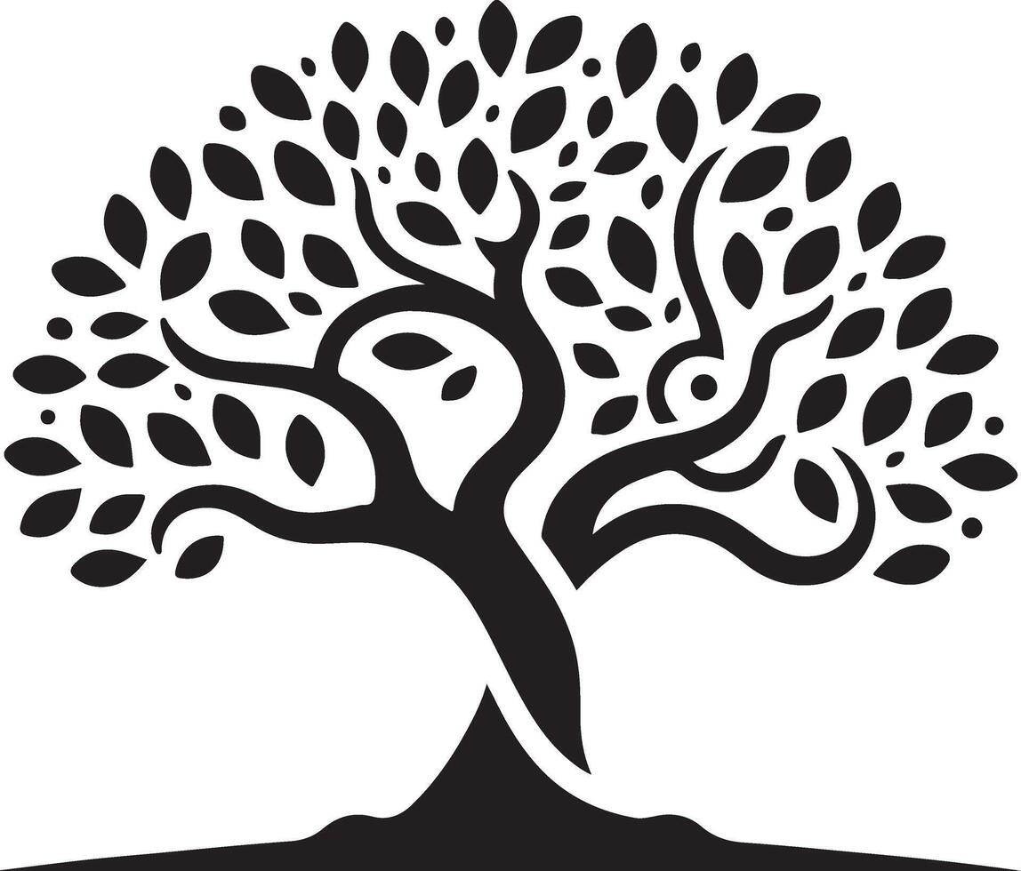 Silhouette Tree Art Design Illustration vector