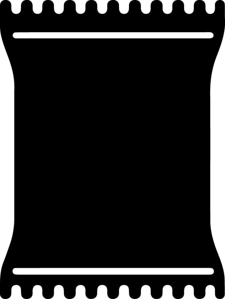 Black Silhouette of a Snack Food Package Illustration vector