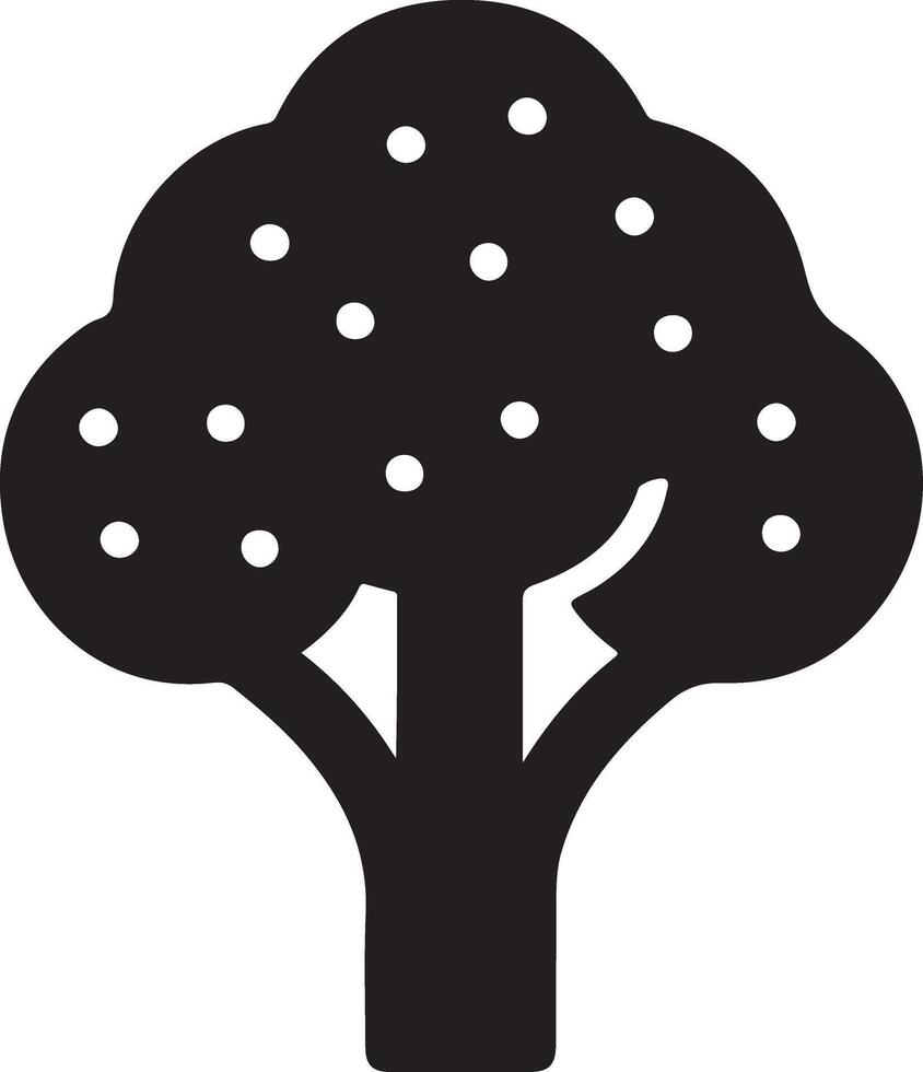 Simple Broccoli Silhouette Illustration for Your Designs vector