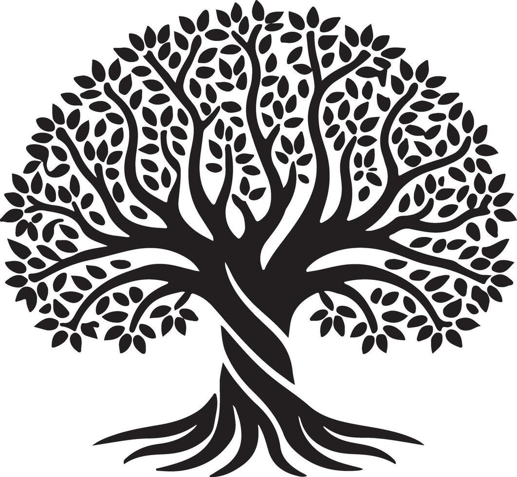 Tree Silhouette Art Design vector