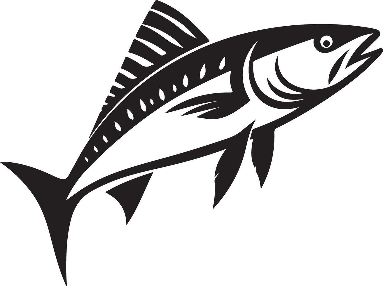 Powerful Tuna Fish Illustration for Seafood Branding vector
