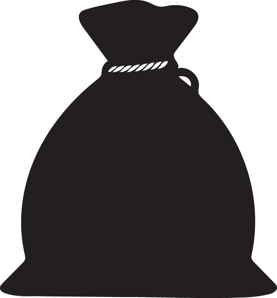 Simple Black Silhouette of a Money Bag for Your Designs vector