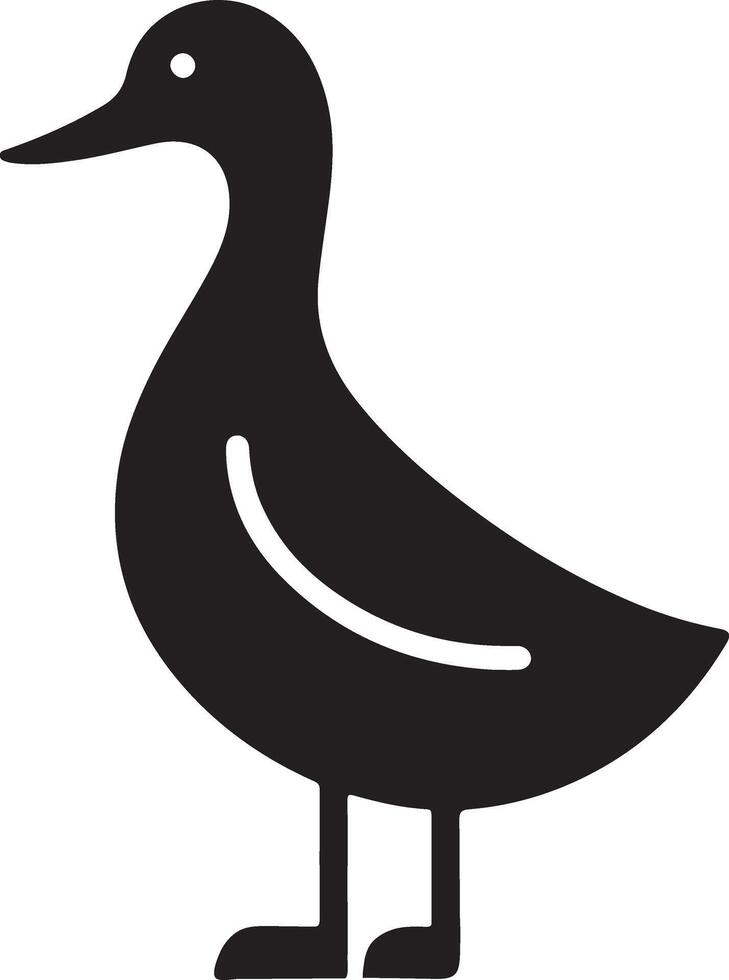 Clean Black Duck Icon Design Perfect for Branding and Websites vector
