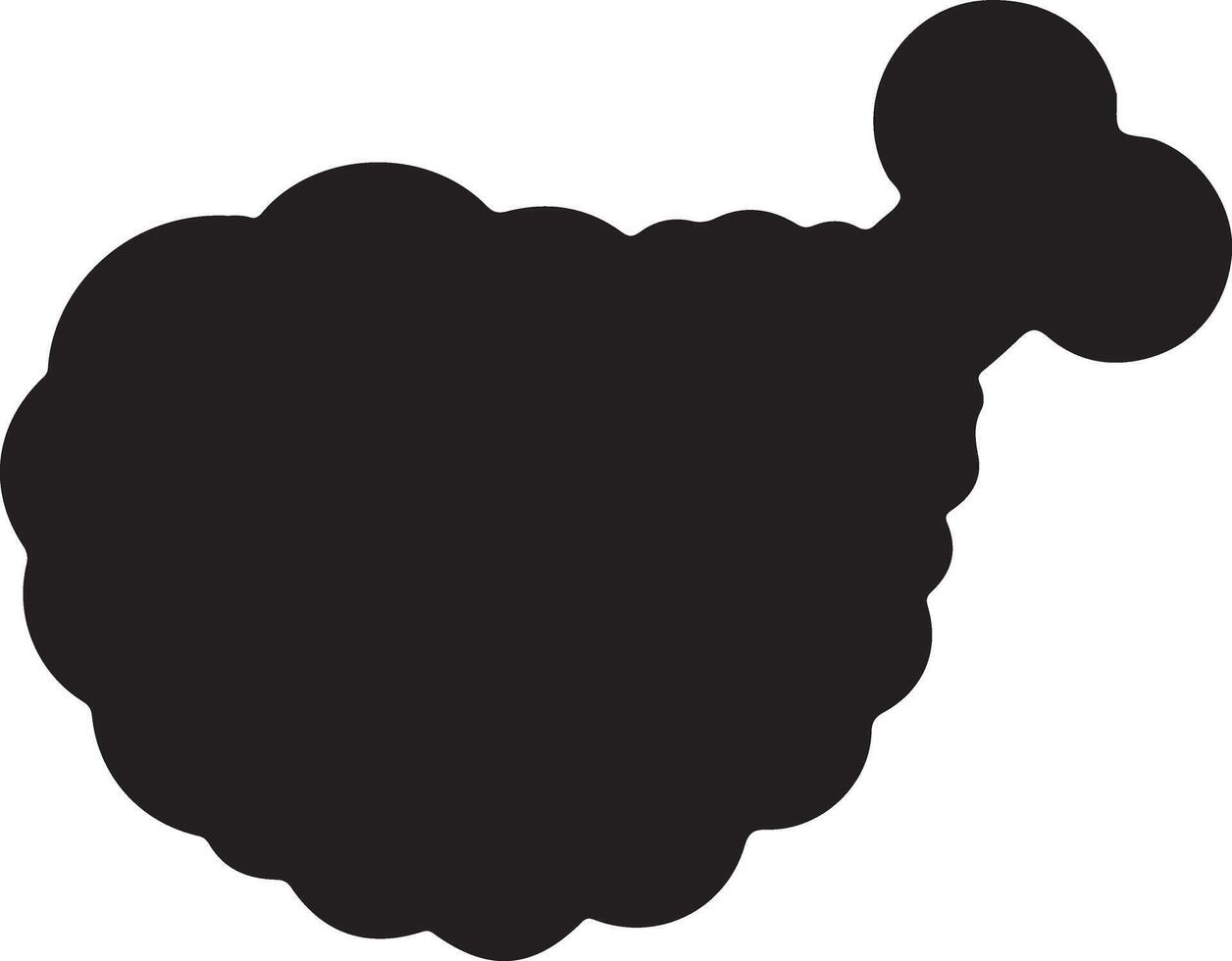Delicious Roasted Chicken Leg Silhouette Illustration Graphic vector