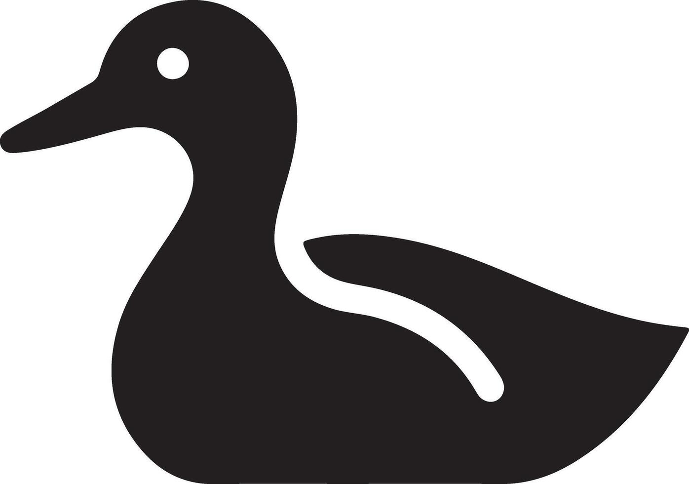 Charming Black Duck Silhouette Suitable for Various Applications vector