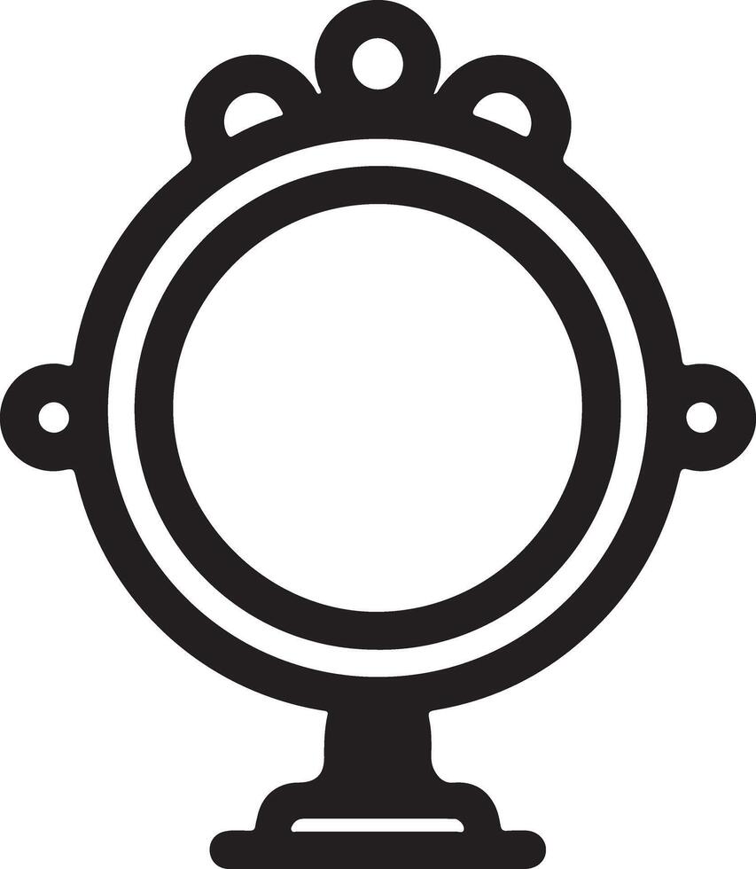 Classic Design of a Vanity Mirror with Ornate Frame vector