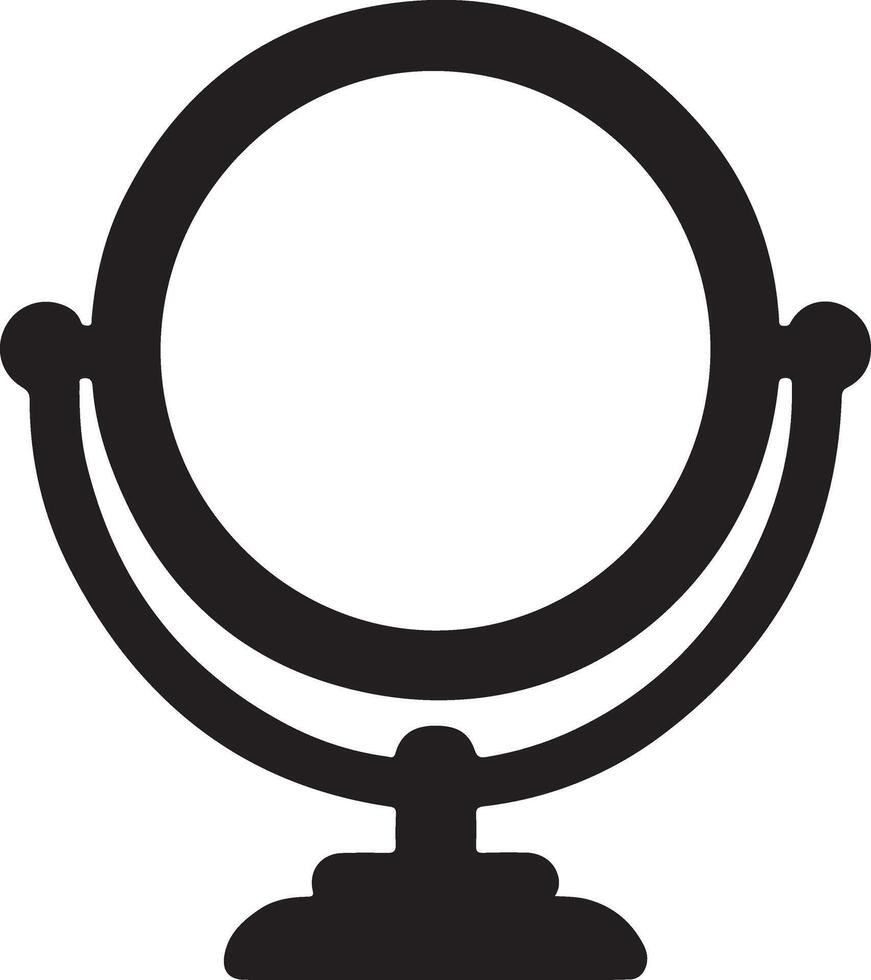 Modern Round Makeup Mirror Illustration Design vector